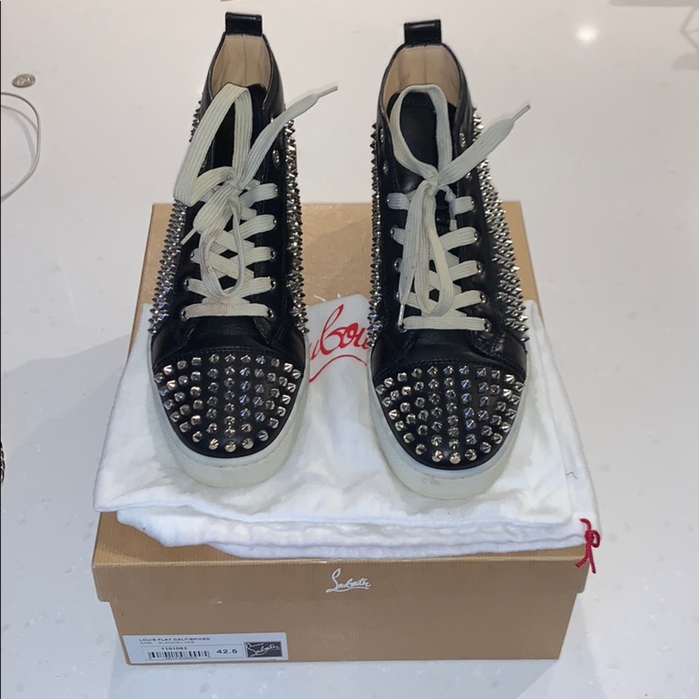 Men’s Christian Louboutin Louis Flat Calf/Spikes